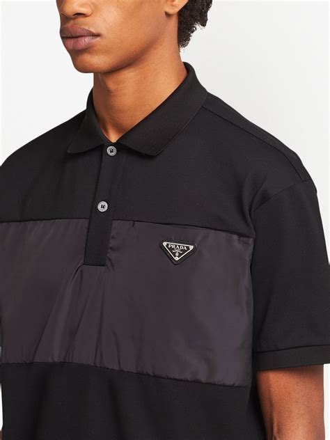 prada polo mens black|farfetch prada polo.